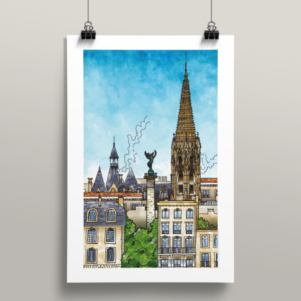 Affiche Bordeaux illustration