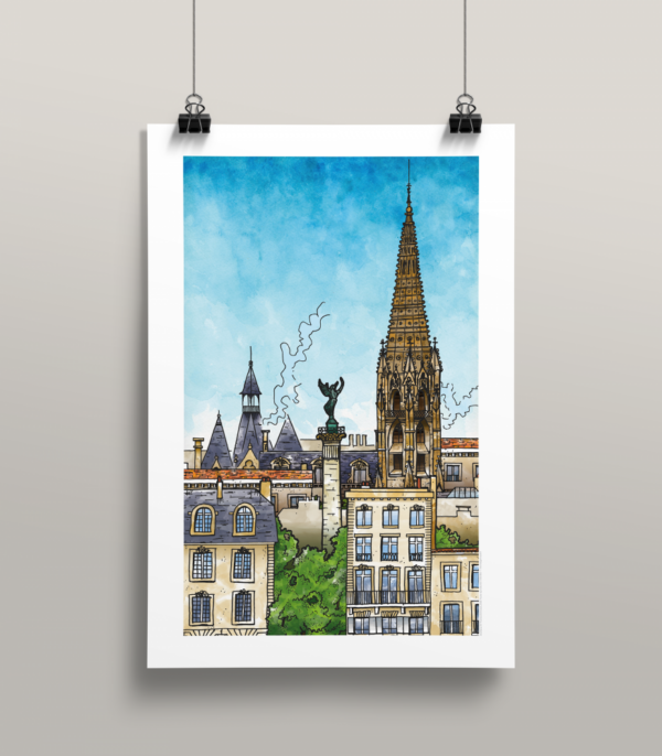 Affiche Bordeaux illustration